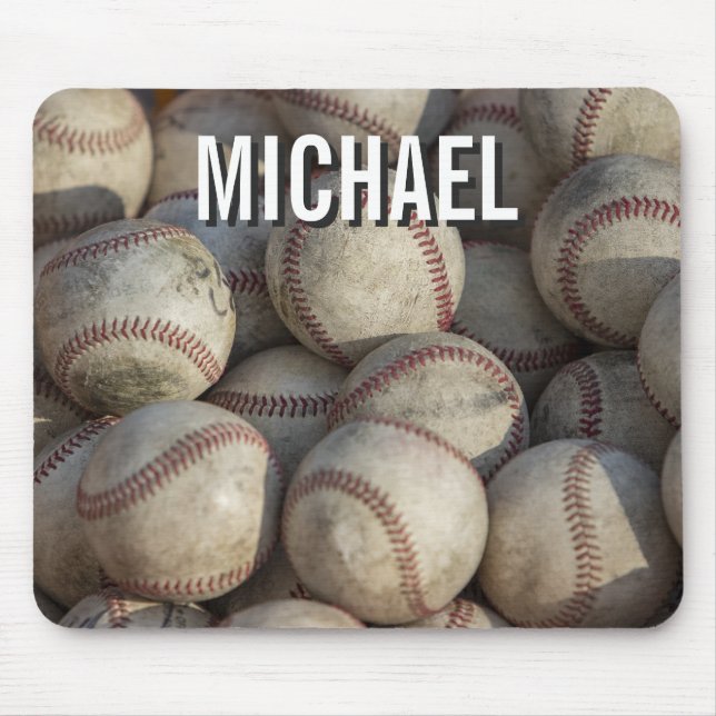 Mousepad Seu nome é Trabalho de arte personalizável de beis (Frente)