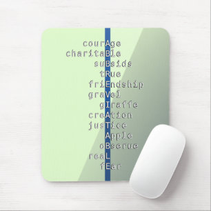 Mousepad Seu nome ou mensagem com palavras cruzadas? Verde