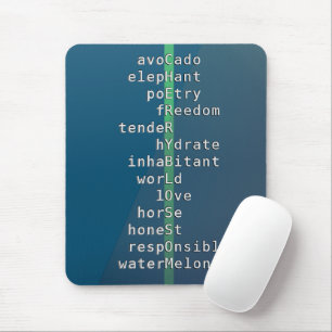 Mousepad Seu nome ou mensagem com quebra-cabeça de palavras