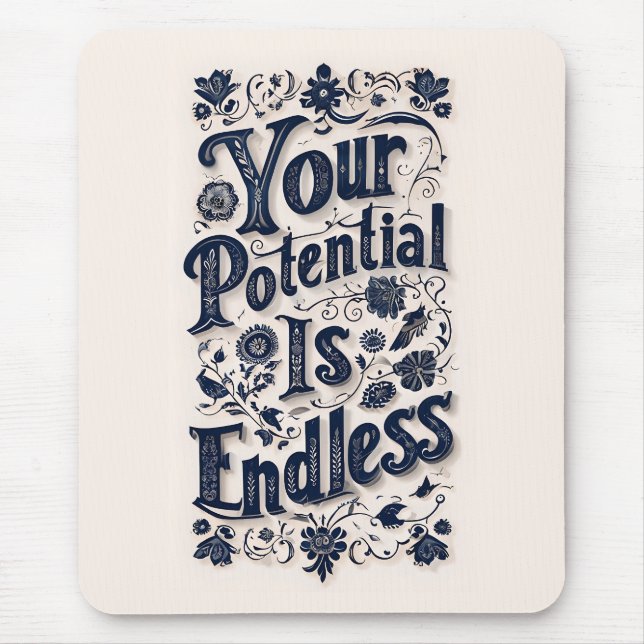 Mousepad Seu Potencial É Um Fundo Infinito De Beige (Frente)