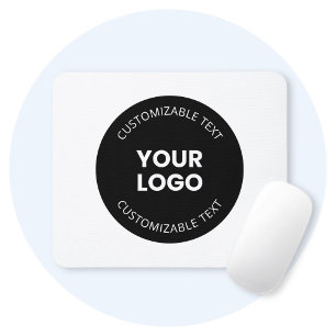 Mousepad Seu próprio logotipo de negócios carregado com tex