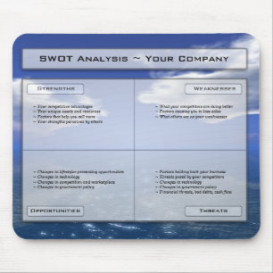 Mousepad Seu SWOT do negócio em um Mousepad.