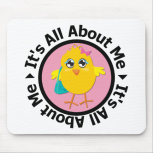 Mousepad Seu toda aproximadamente mim pintinho (rosa)