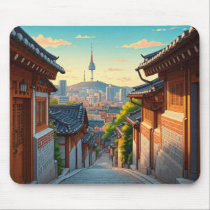 Mousepad Seul Bukchon Coreia do Sul Sunset