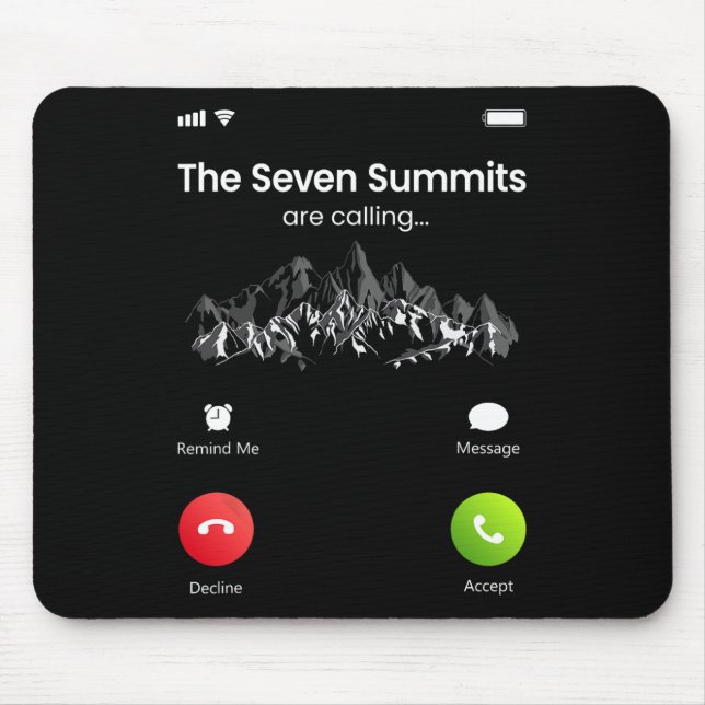 Mousepad Seven Highest Summits Are Calling Funny Climbing H (Frente)