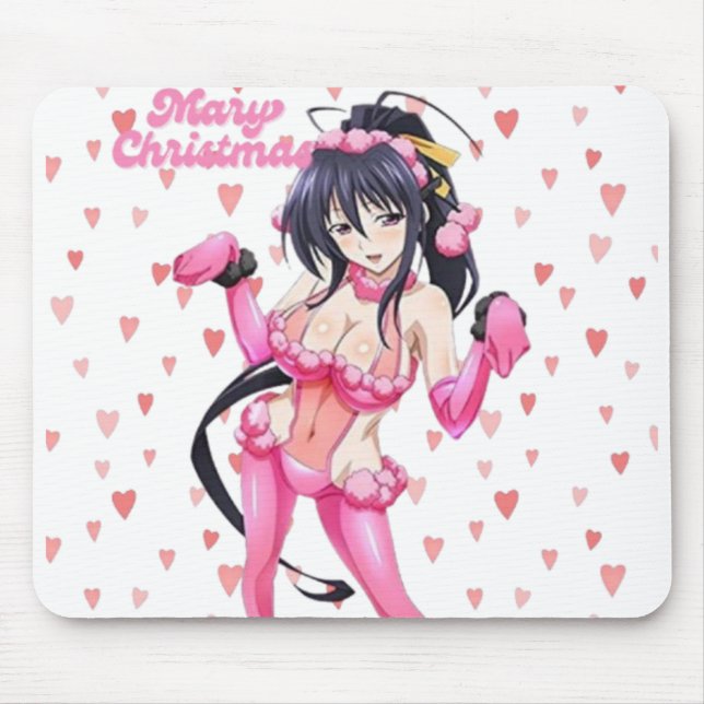 Mousepad Sexy Santa Marry Cristmas Pink Heart Anime Diva (Frente)