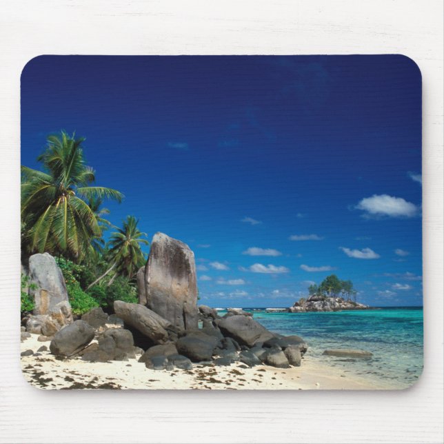Mousepad Seychelles, Ilha de Mahe, Praia de Anse Royale. (Frente)