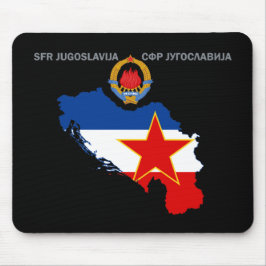 Mousepad SFR Jugoslávia - mapa - emblema - bandeira