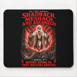 Mousepad Shadrach Meshach Abednego Engraçado Cristão Daniel