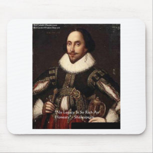 Mousepad Shakespeare "Honestidade do Legado" Citação Oferta