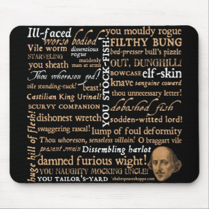 Mousepad Shakespeare insulta a coleção