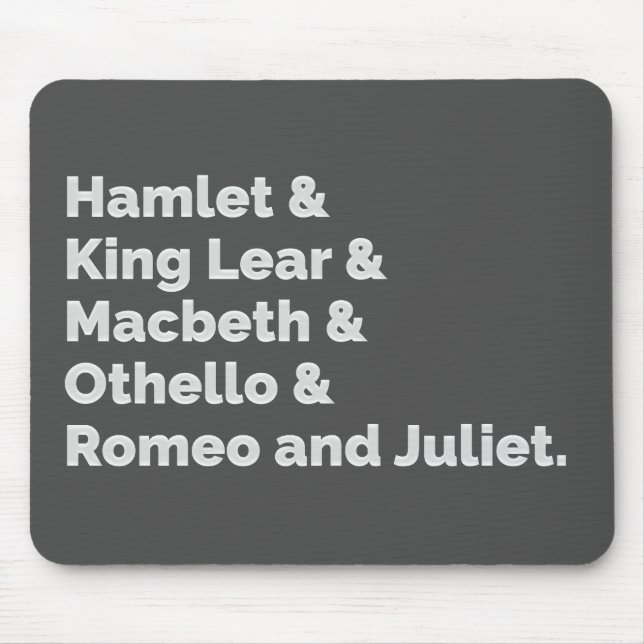 Mousepad Shakespeare Plays I (Frente)