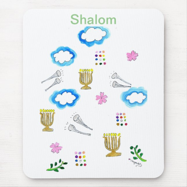 Mousepad Shalom e Trompets para o Mouse! (Frente)