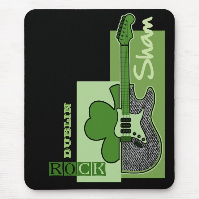 Mousepad Sham Rock. Rua Tema Música.Personalizado no Dia de (Frente)