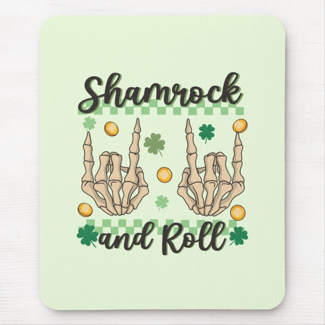 Mousepad Shamrock and Roll Hand Skeleton (Frente)