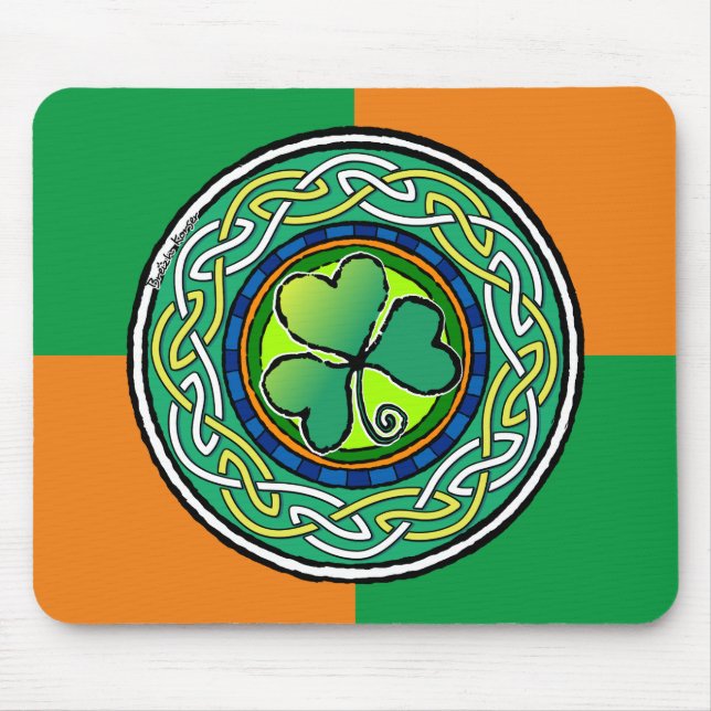 Mousepad Shamrock irlandês (Frente)