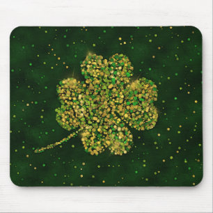 Mousepad Shamrock irlandês: Véu Sortudo de Quatro Folhas