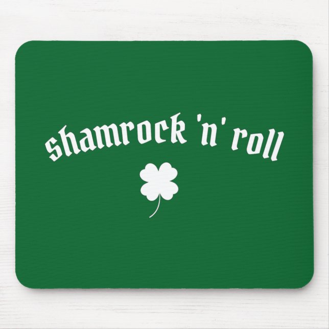 Mousepad Shamrock n roll Dia de São Patrício (Frente)