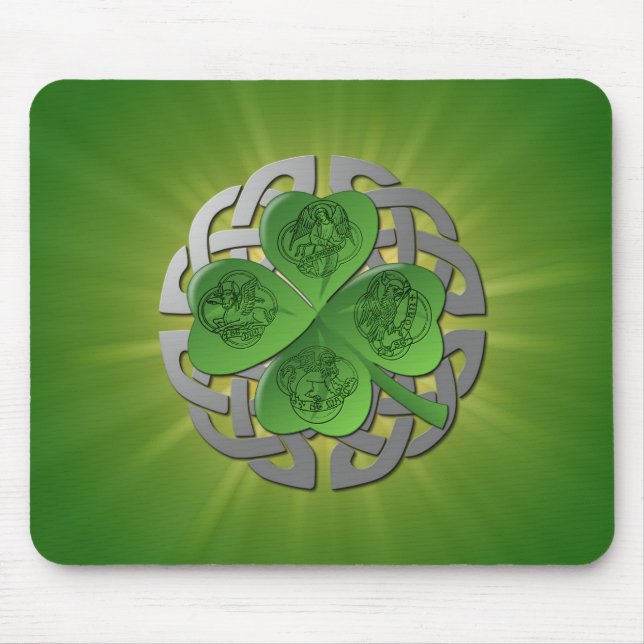 Mousepad Shamrock - Nó Celta - 4 Evangelistas (Frente)