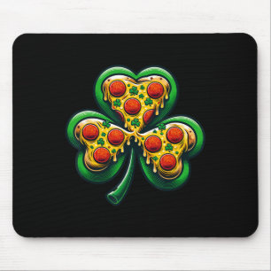 Mousepad Shamrock Pizza Dia de São Patrício Irish Fast Comi