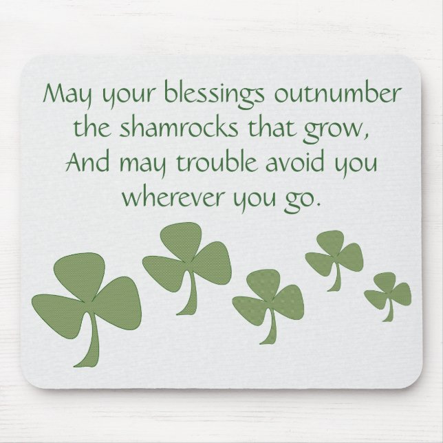 Mousepad Shamrock verde e Dourado (Frente)