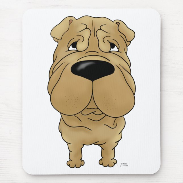 Mousepad Shar-Pei - nariz e bumbum grandes (Frente)