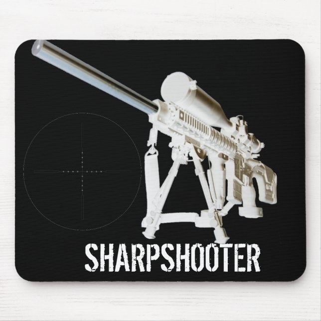 Mousepad Sharpshooter da almofada de rato AR15 com o (Frente)