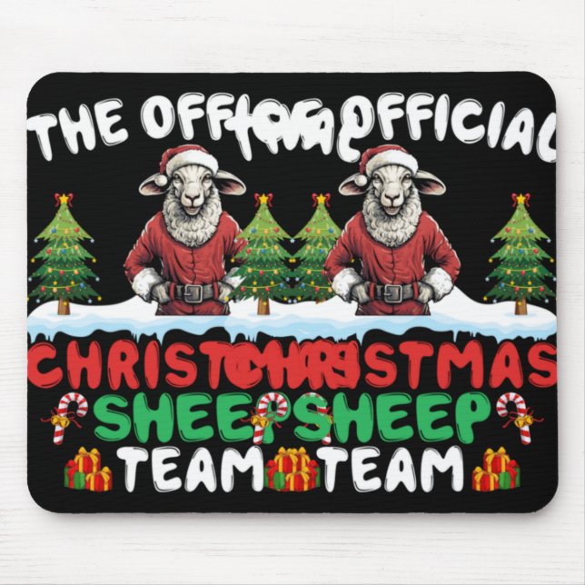 Mousepad Sheep Lover Xmas Lights Christmas Tree Christmas S (Frente)