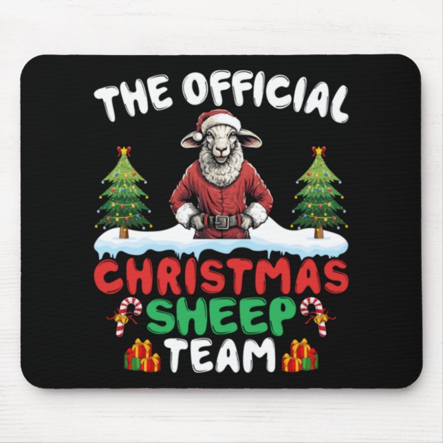 Mousepad Sheep Lover Xmas Lights Christmas Tree Christmas S (Frente)