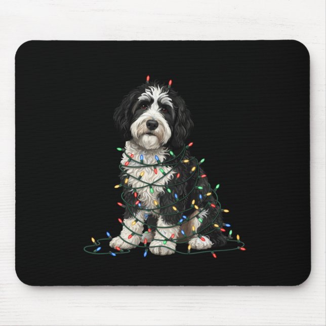 Mousepad Sheepadoodle Christmas I'm Fine Everything Is Fine (Frente)