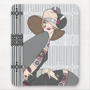 Mousepad Shelby, senhora dos anos 30 nas cinzas e aumentou