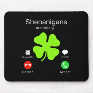 Mousepad Shenanigans Divertidos Chamam De Irlandês Dia de S