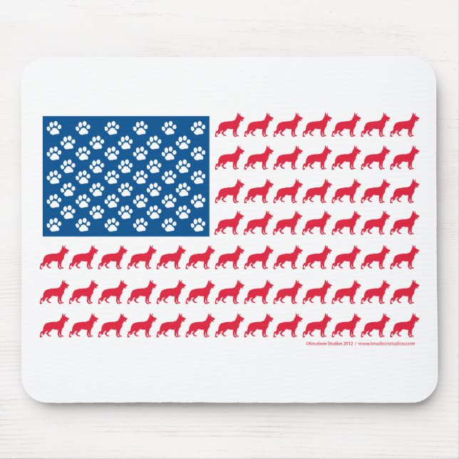 Mousepad Shepard-Flag Patriótico (Frente)