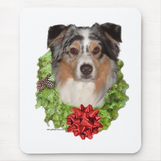 Mousepad Shepherd Wreath australiano (Frente)