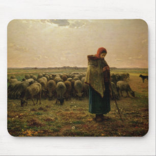 Mousepad Shepherdess com seu Flock, 1863