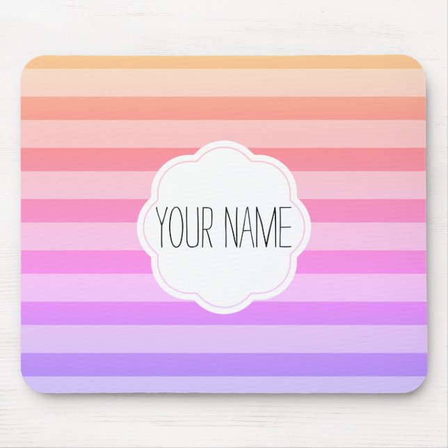 Mousepad Sherbet Rainbow Dream Nome Personalizado (Frente)