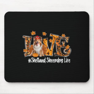 Mousepad Shetland Sheepdog Dog Turkey Engraçado Ação de Gra