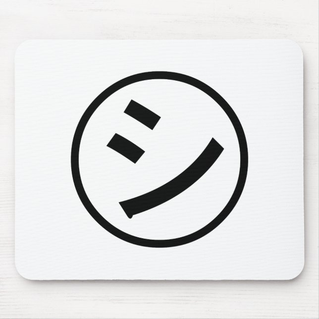 Mousepad ㋛ Shi Kana Katakana sorrindo Emoji / Emoticon (Frente)