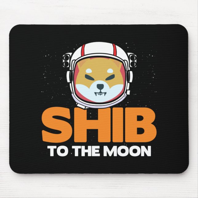 Mousepad Shib Token Shiba Inu Crypto Memória Moon Cão (Frente)