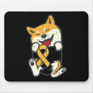 Mousepad Shiba Inu Cancer de Infância Fita Cão de Consciênc