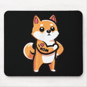 Mousepad Shiba Inu Eu Amo A Mãe Tatuagem Engraçada