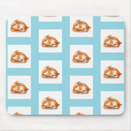 Mousepad shiba inu filhotes no teclado do mouse padrão tras