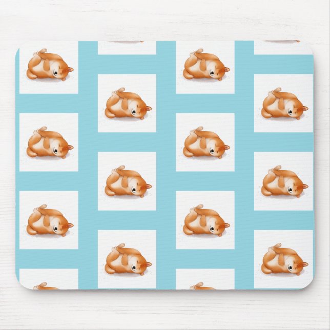 Mousepad shiba inu filhotes no teclado do mouse padrão tras (Frente)