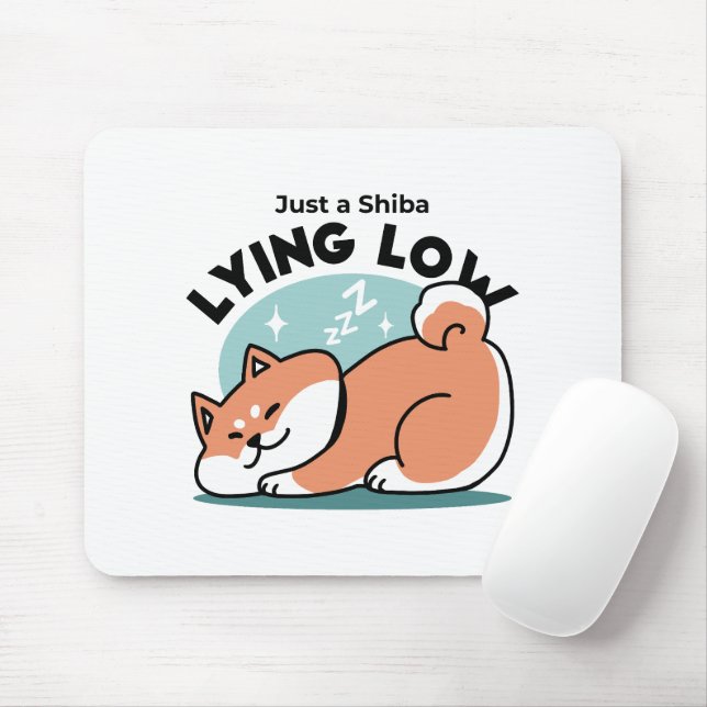 Mousepad Shiba Inu Relaxa Arte: Apenas uma Shiba Mentira Ba (Com mouse)
