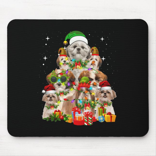 Mousepad Shih Tzu Árvore de Natal (Frente)