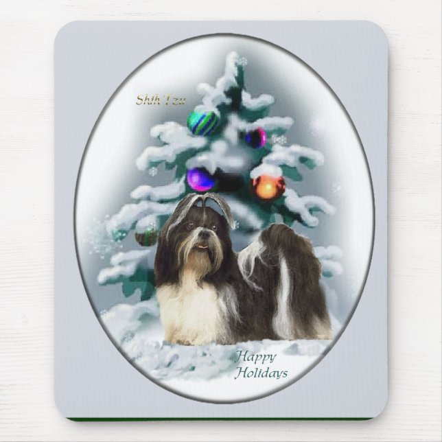 Mousepad Shih Tzu Christmas Gifts (Frente)