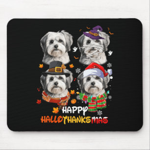 Mousepad Shih Tzu Dog Hallothanksmas Dia das Bruxas Dia de 