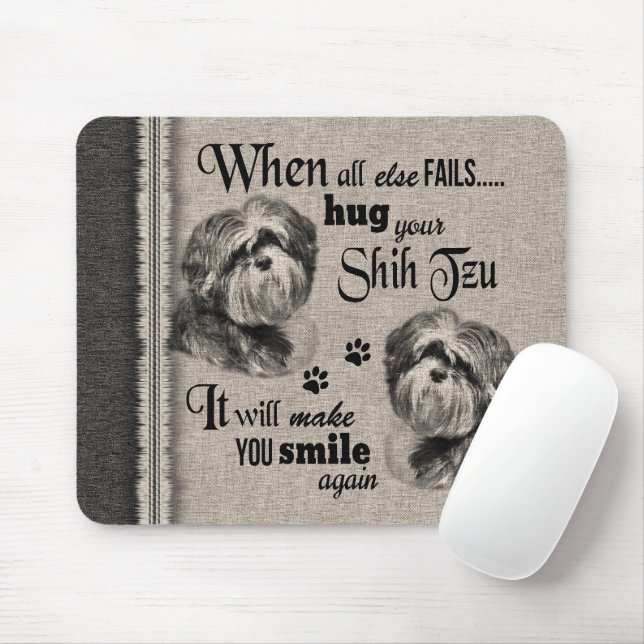 Mousepad Shih Tzu quando tudo falha (Com mouse)