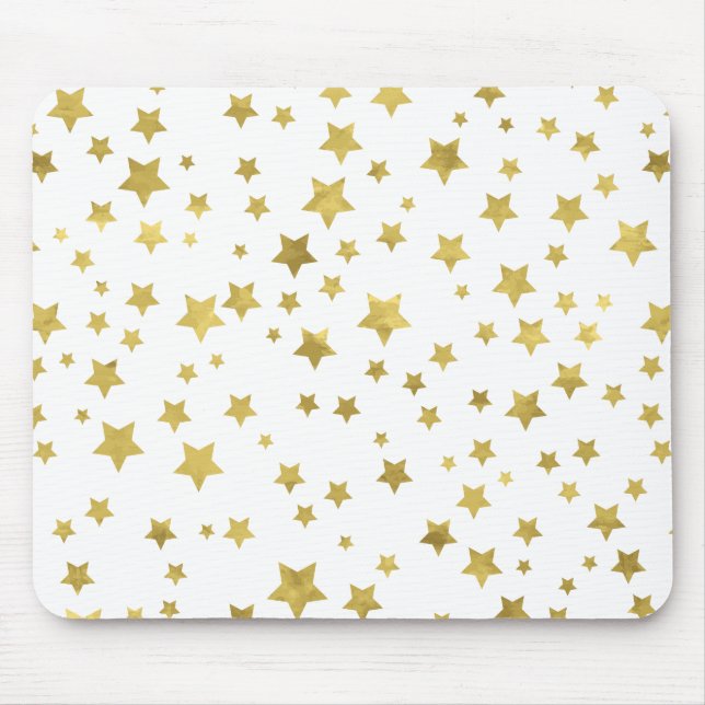 Mousepad Shimmery Goldstars - Padrão de Ouro (Frente)