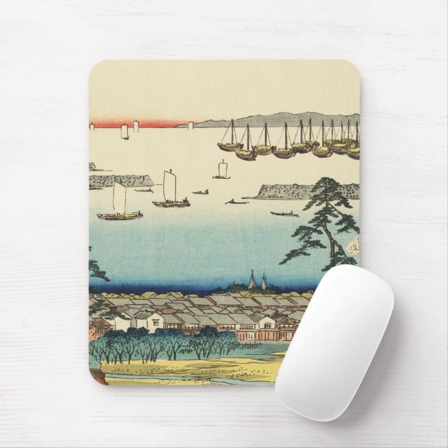 Mousepad Shinagawa, Japão: Impressão de Woodblock do (Com mouse)
